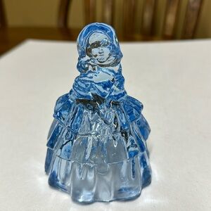 Boyd Ice Blue Glass Louise Figurine 4.25” tall